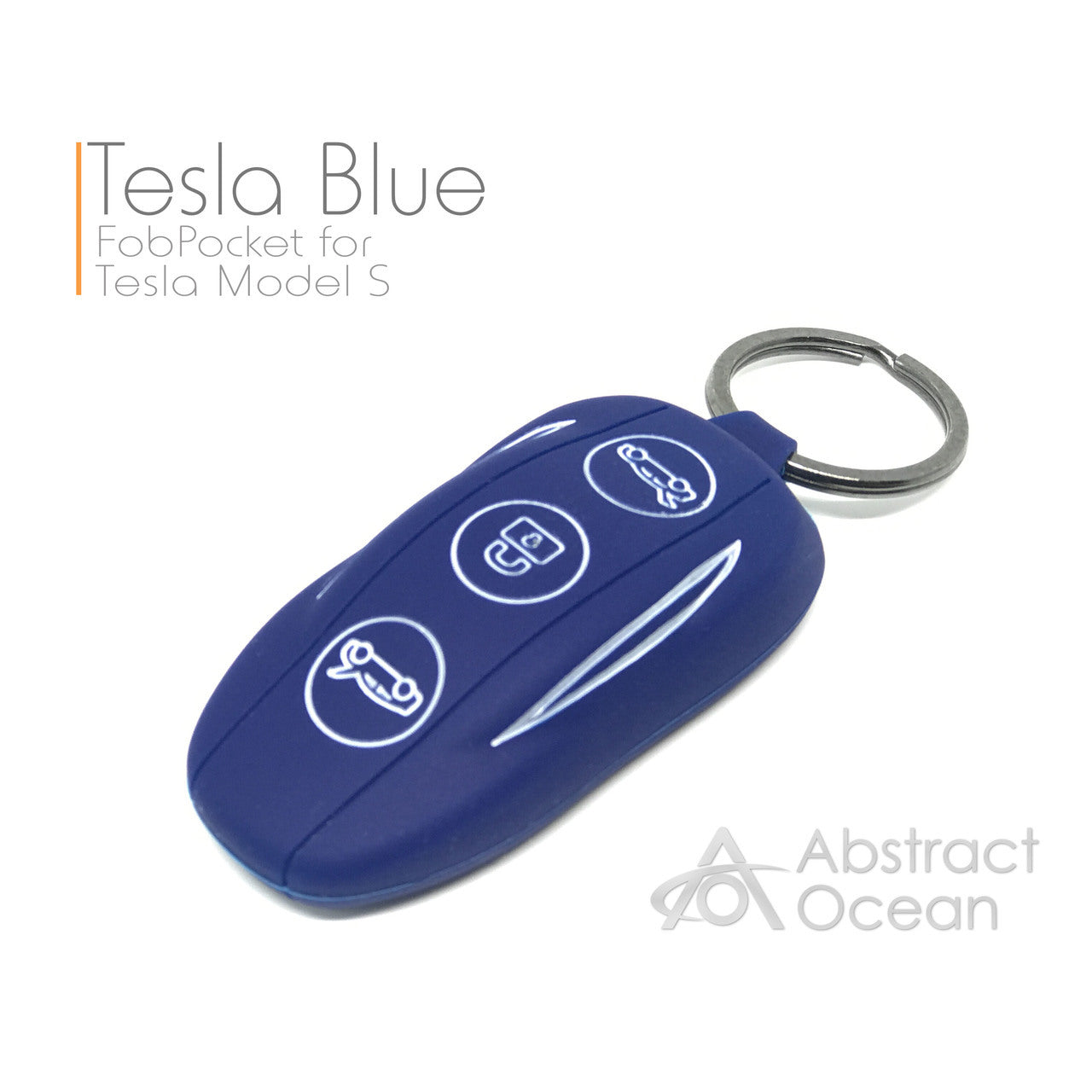 Silicone Keyring FobPocket for Tesla Model S (Multiple Colors)